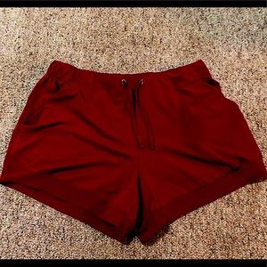 red running shorts! size large